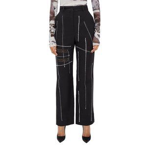 DANIELLE GUIZIO ZIG ZAG WIDE TROUSERS XS/S